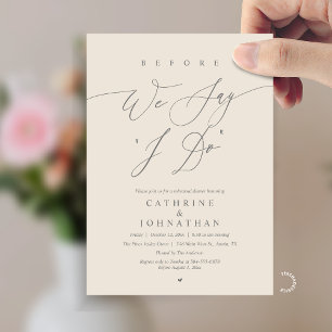 Invitation Avant de dire "Oui", Dîner de répétition de mariag