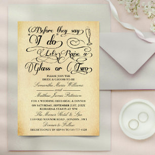 Invitation Avant de dire oui, levons un verre ou deux