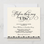Invitation Avant de dire oui Réception Carré Ivoire (Devant)