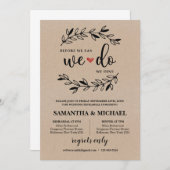 Invitation Avant de dire que nous le faisons, nous dînons une (Devant / Derrière)