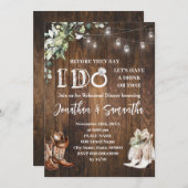 Invitation Avant de faire Couples Douche Mariage occidental (Devant / Derrière)