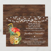 Invitation Avant de faire la fête au bord de la piscine maria (Devant / Derrière)