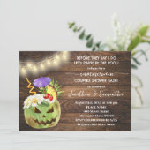 Invitation Avant de faire la fête près de la piscine Douche d (Debout devant)