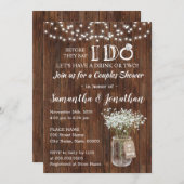 Invitation Avant de faire mariages couples douche pays (Devant / Derrière)