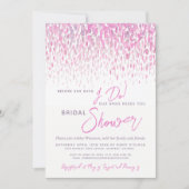 Invitation Avant de faire nuptiale douche aquarelle rose (Devant)