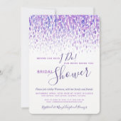 Invitation Avant de faire nuptiale douche eau violet art (Devant)