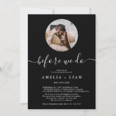 Invitation Avant de faire photo blanc noir de la répétition d (Devant)