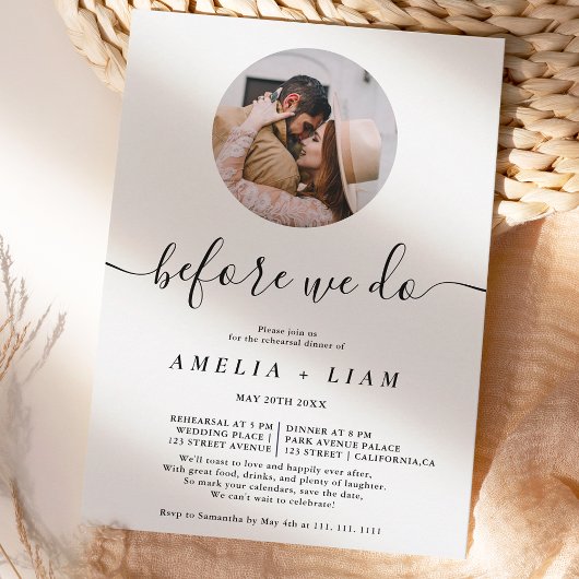 Invitation Avant de faire photo noir blanc de la répétition d