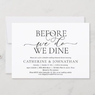 Invitation Avant De Le Faire, Nous Dînons, Dîner De Répétitio