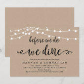 Invitation Avant De Le Faire, Nous Dînons, Dîner De Répétitio (Devant / Derrière)