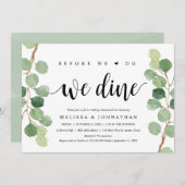 Invitation Avant De Le Faire, Nous Dînons, Dîner De Répétitio (Devant / Derrière)