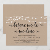 Invitation Avant De Le Faire, Nous Dînons, Dîner De Répétitio (Devant / Derrière)