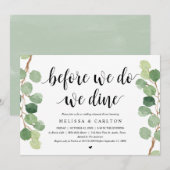 Invitation Avant De Le Faire, Nous Dînons, Dîner De Répétitio (Devant / Derrière)