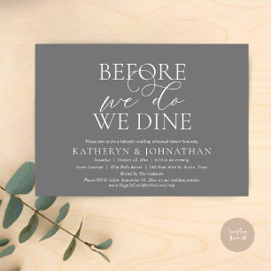 Invitation Avant De Le Faire, Nous Dînons, Dîner De Répétitio