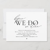 Invitation Avant de le faire, nous dînons, Dîner de répétitio (Devant)