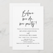 Invitation Avant De Le Faire, Nous Faisons La Fête, Dîner De  (Devant / Derrière)