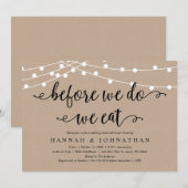 Invitation Avant De Le Faire, Nous Mangeons, Dîner De Répétit (Devant / Derrière)