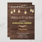 Invitation Avant de nous, nous dînons l'invitation (Devant / Derrière)