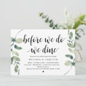 Invitation Avant de nous unir, nous dînons, Dîner de répétiti (Debout devant)