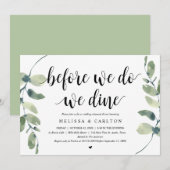 Invitation Avant de nous unir, nous dînons, Dîner de répétiti (Devant / Derrière)