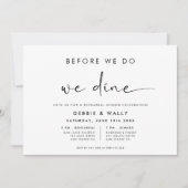 Invitation Avant de nous unir nous dînons: Dîner de répétitio (Devant)