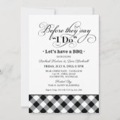 Invitation Avant de se dire oui BBQ Gingham noir (Devant)
