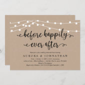 Invitation Avant Heureusement Après, Dîner Rustique De Répéti (Devant / Derrière)