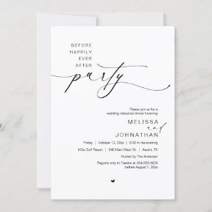 Invitation Avant Heureusement Après La Fête, Dîner De Répétit