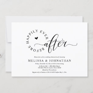 Invitation Avant Heureux Jamais Après Le Dîner De Répétition 