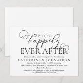 Invitation Avant Heureux Jamais Après Le Dîner De Répétition (Devant / Derrière)