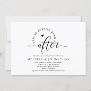 Invitation Avant Heureux Jamais Après Le Dîner De Répétition 