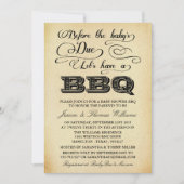 Invitation Avant la date d'échéance du bébé, faisons un barbe (Devant)