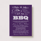 Invitation Avant la date d'échéance du bébé, faisons un barbe