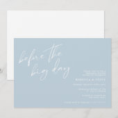 Invitation Avant le dîner de répétition Mariage du Big Day (Devant / Derrière)