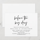 Invitation Avant Le Grand Jour, Dîner De Répétition Mariage (Devant / Derrière)