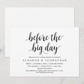 Invitation Avant Le Grand Jour, Dîner De Répétition Mariage (Devant / Derrière)