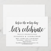 Invitation Avant Le Grand Jour, Dîner De Répétition Mariage (Devant / Derrière)