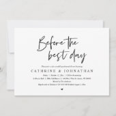 Invitation Avant Le Meilleur Jour, Dîner De Répétition Mariag (Devant)