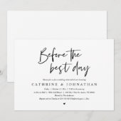 Invitation Avant Le Meilleur Jour, Dîner De Répétition Mariag (Devant / Derrière)