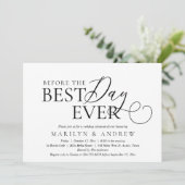 Invitation Avant Le Meilleur Jour, Dîner De Répétition Mariag (Debout devant)