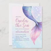 Invitation Avant le premier anniversaire de la sirène de mer (Devant)