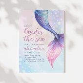 Invitation Avant le premier anniversaire de la sirène de mer