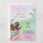 Invitation Avant le premier anniversaire de la sirène de mer (Devant)