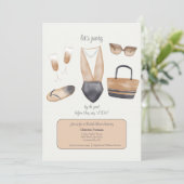 Invitation Avant leur fête de mariage Piscine Party (Debout devant)