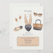 Invitation Avant leur fête de mariage Piscine Party (Devant / Derrière)