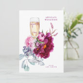 Invitation Avant l'invitation de la nuptiale Magenta Champagn (Debout devant)