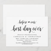 Invitation Avant Notre Meilleure Journée, Dîner De Répétition (Devant / Derrière)