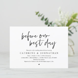 Invitation Avant Notre Meilleure Journée, Dîner De Répétition