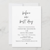 Invitation Avant Notre Meilleure Journée, Dîner De Répétition (Devant)