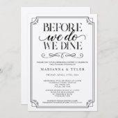 Invitation Avant Nous Dînons Dîner De Répétition Mariage (Devant / Derrière)